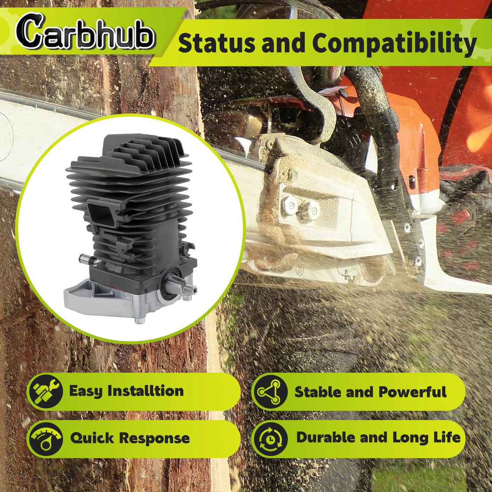 Carbhub close-up of piston and ring detail for reliable compression