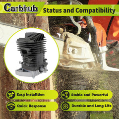 Carbhub close-up of piston and ring detail for reliable compression