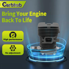 Carbhub crankshaft detail with polished journal providing smoother rotation