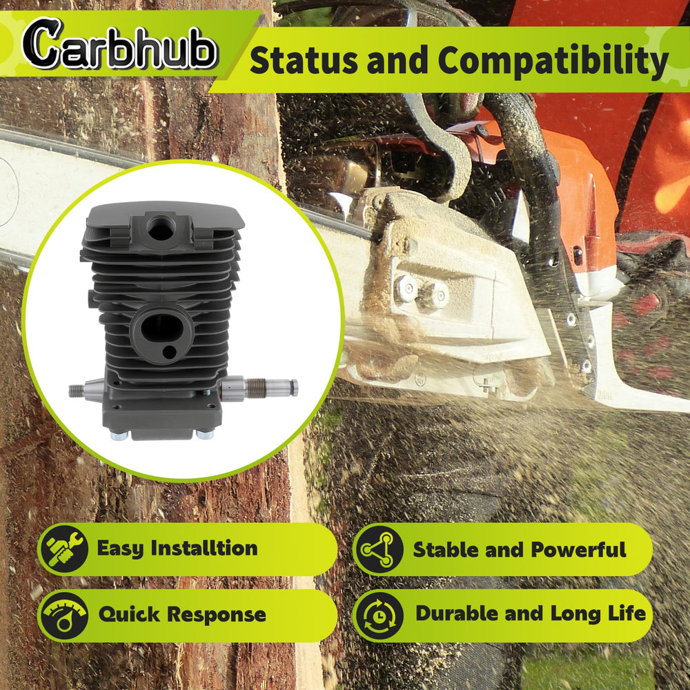 Carbhub cylinder close-up 38mm bore highlighting fit and restored compression