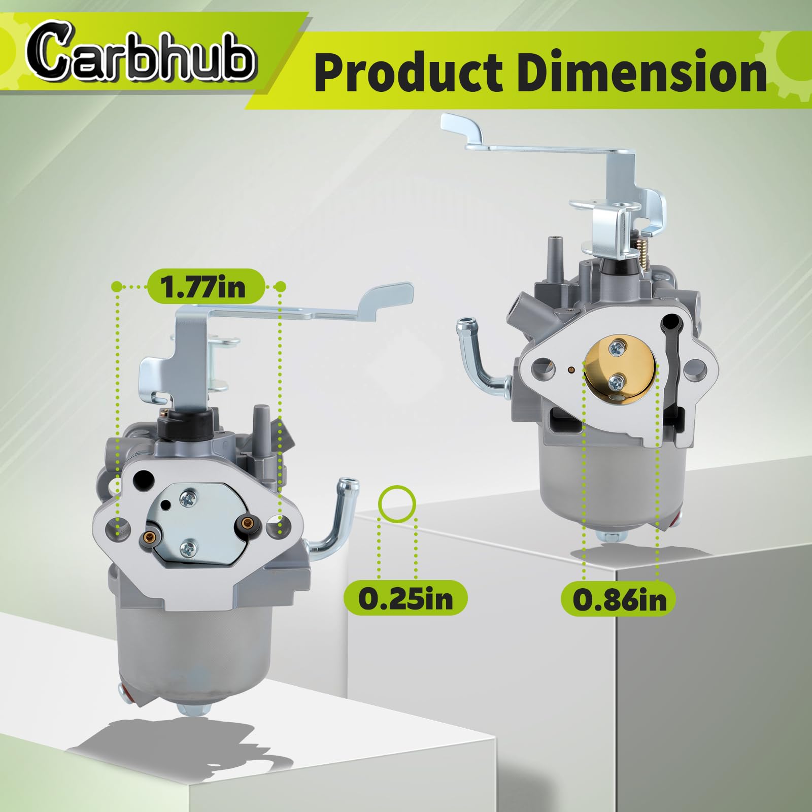Carbhub EX30 complete kit laid out with hoses filter and spark plug