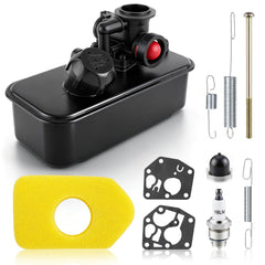 Carbhub front view of fuel tank and carburetor kit, clear identification benefit