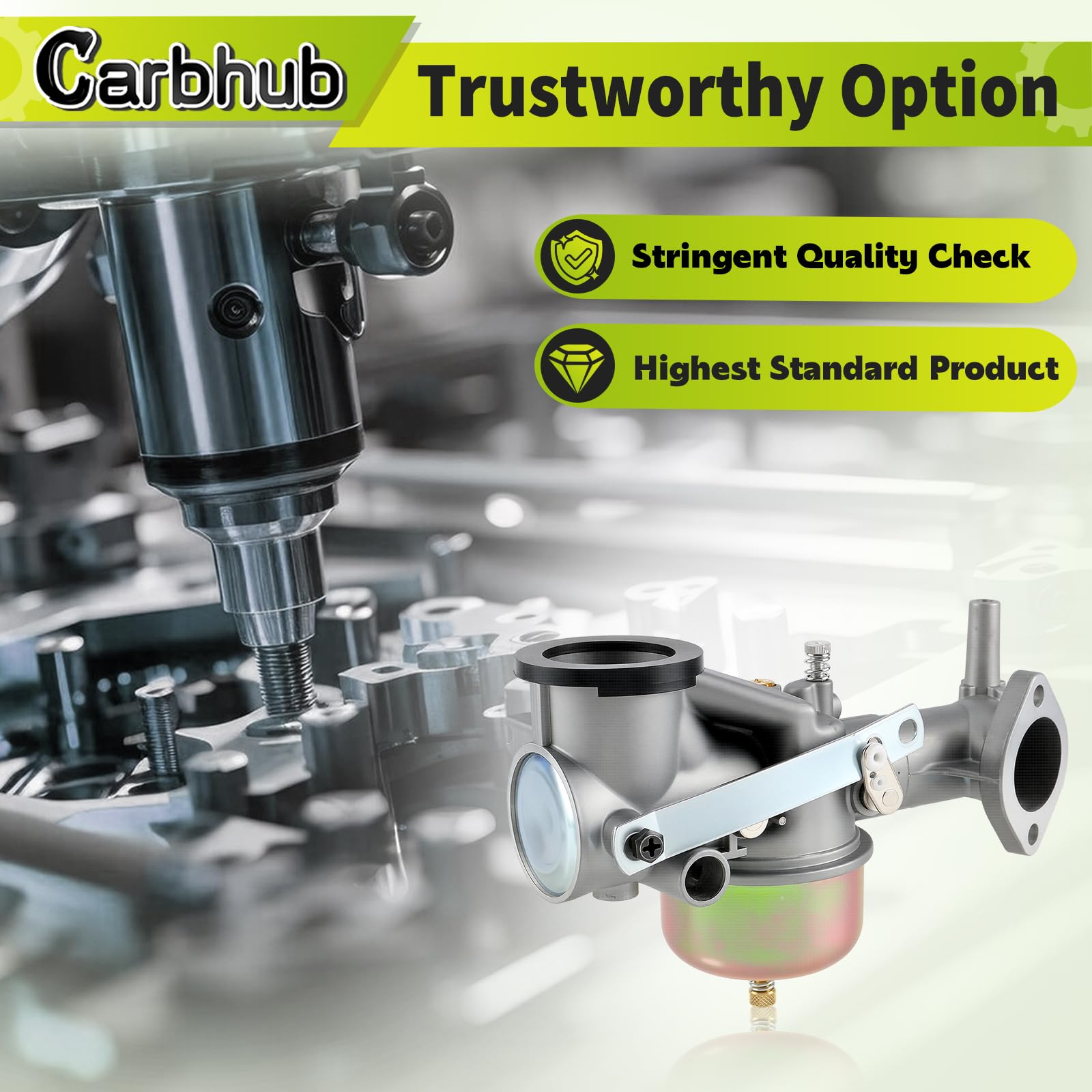 Carbhub gaskets and filters layout displaying included replacement parts