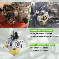 Carbhub HUAYI carburetor mounting face detail ensuring correct bolt alignment