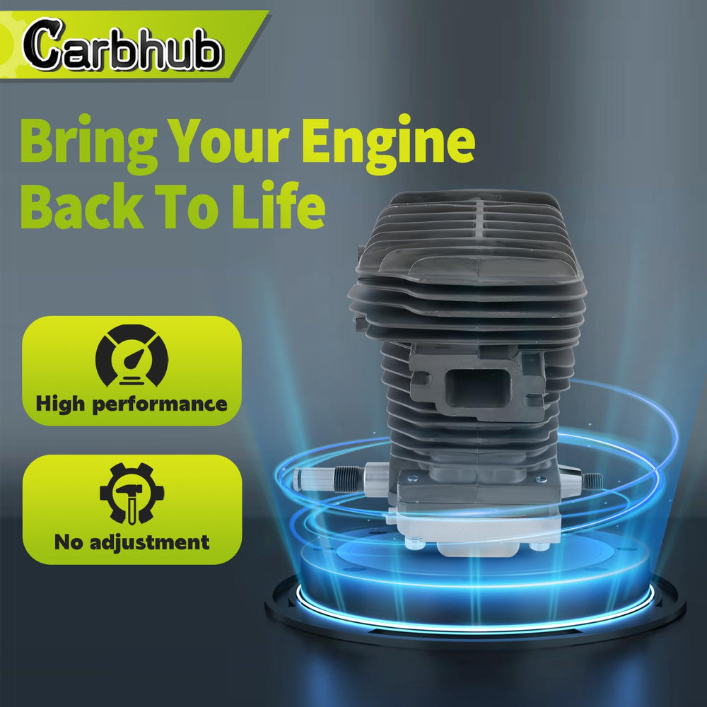 Carbhub cylinder assembly installed in STIHL chainsaw restoring power