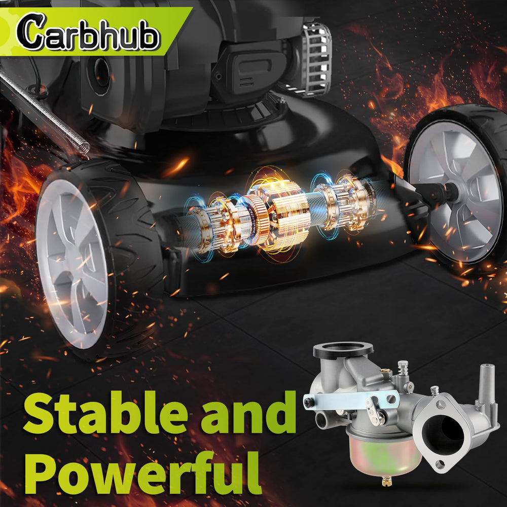 Carbhub carburetor installed on vertical engine for quick replacement benefit