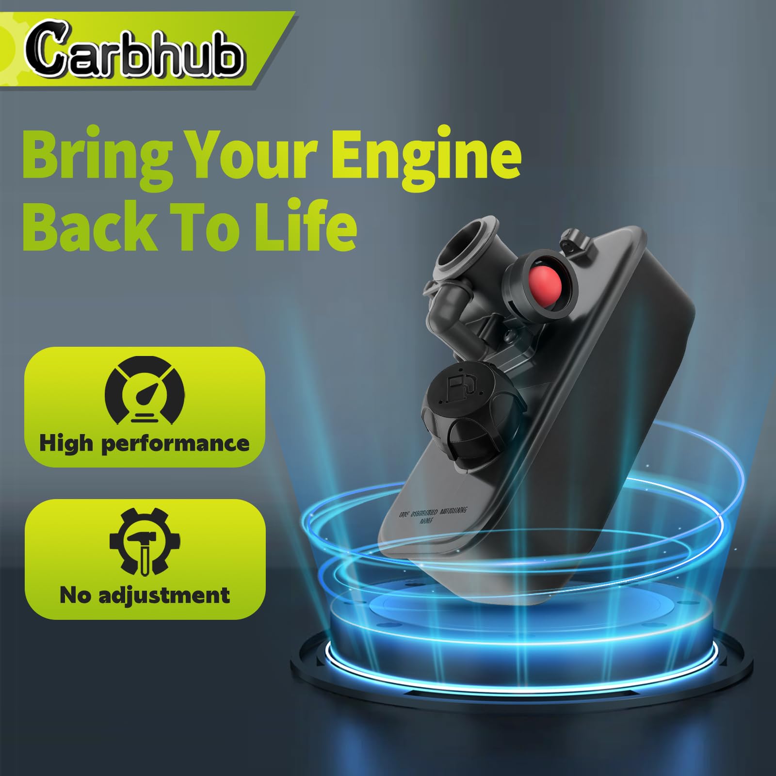 Carbhub repaired mower in yard, kit restores reliable start and cutting performance