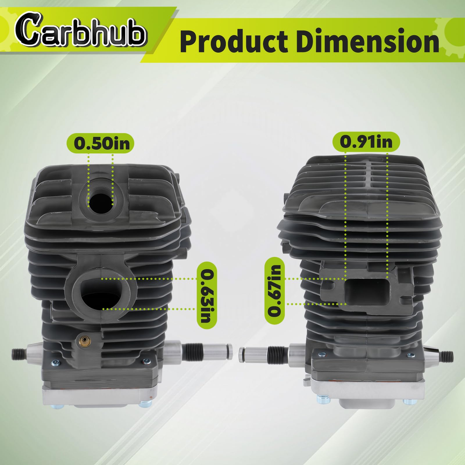Carbhub spark plug and extra crankcase connector for dependable ignition