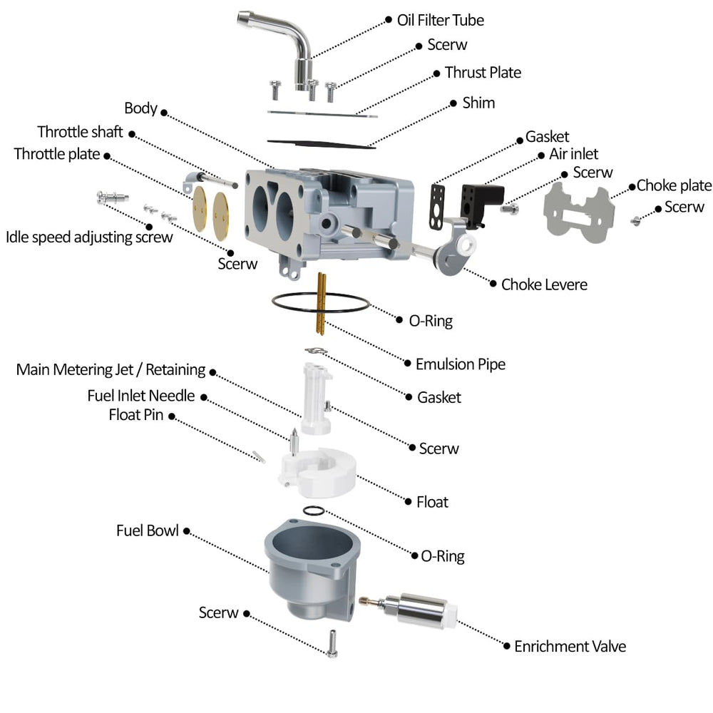 Carbman carburetor gasket set included for leak-free installation and correct sealing