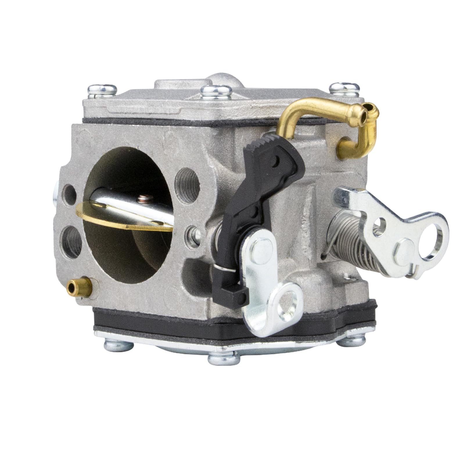 Carburionix carburetor air inlet closeup showing clear airflow path for efficiency