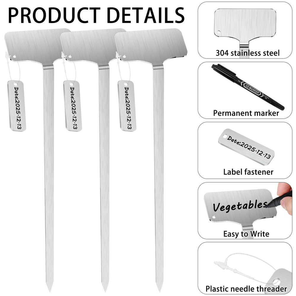 careforge row of markers in garden illustrating weatherproof outdoor labeling benefit