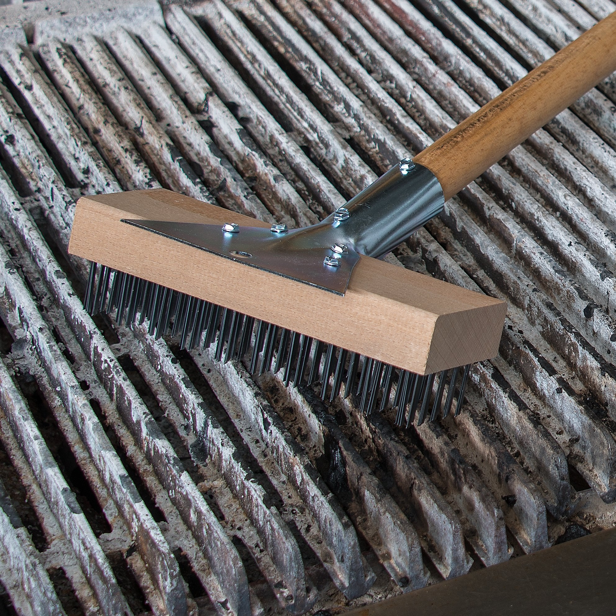Carlisle brush on commercial kitchen counter illustrating professional durability