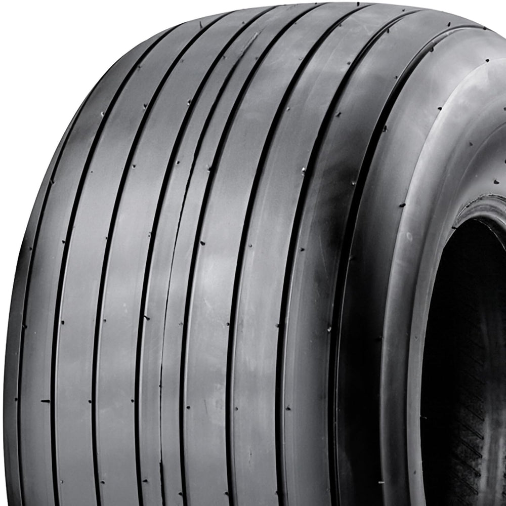 Carlisle close-up of straight-rib tread showing consistent contact for turf protection