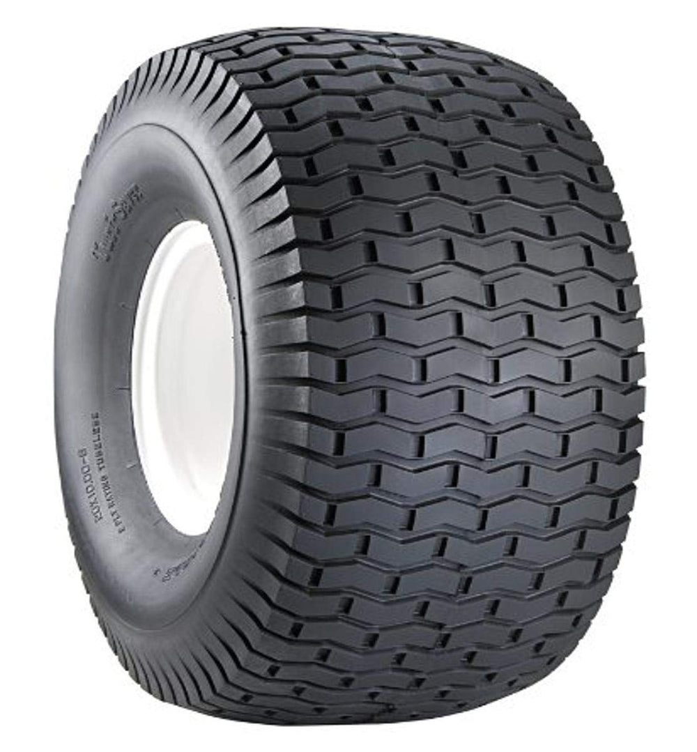 Carlisle Turf Saver tire front profile showing tread protecting turf