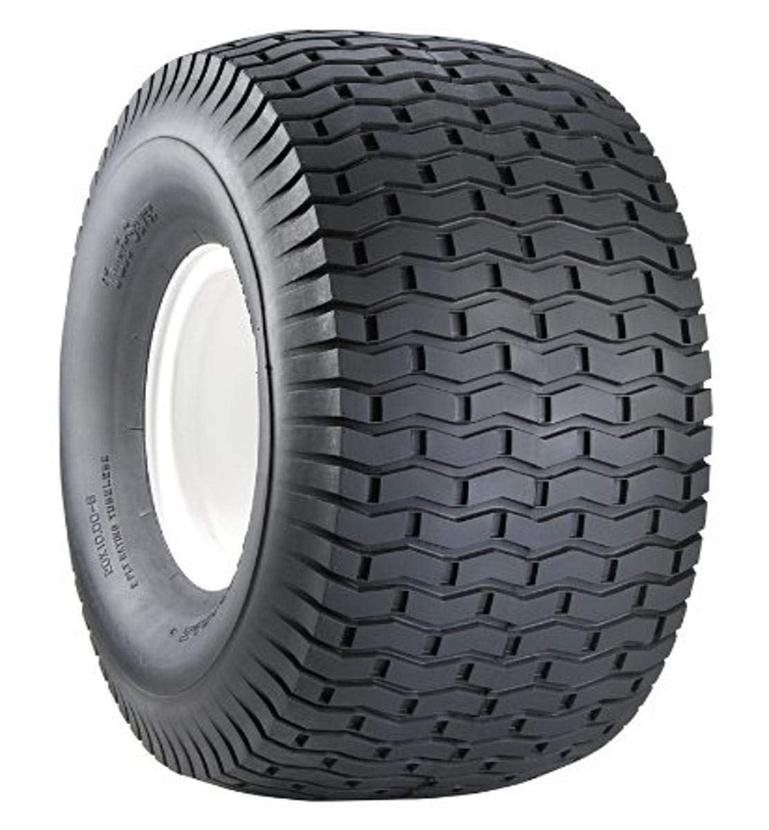 Carlisle Turf Saver tire front profile showing tread protecting turf