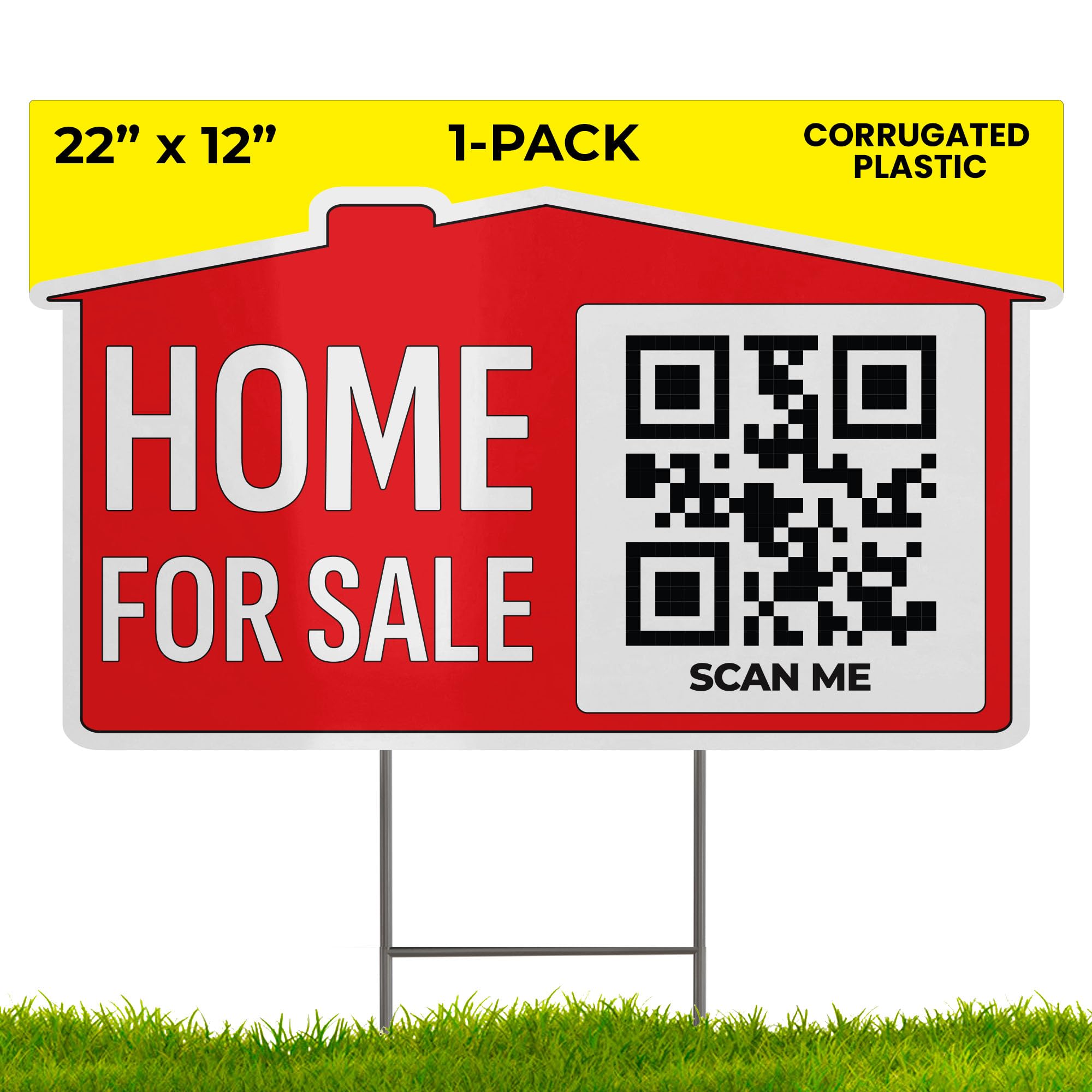 Caroom front view of 22x12 sign showing clear message and curb visibility