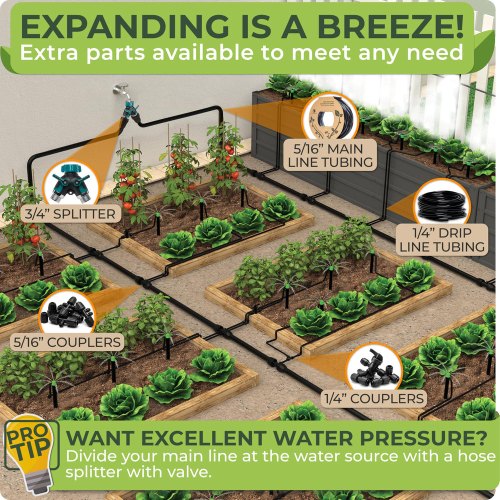 CARPATHEN emitters watering container plants for even, gentle distribution