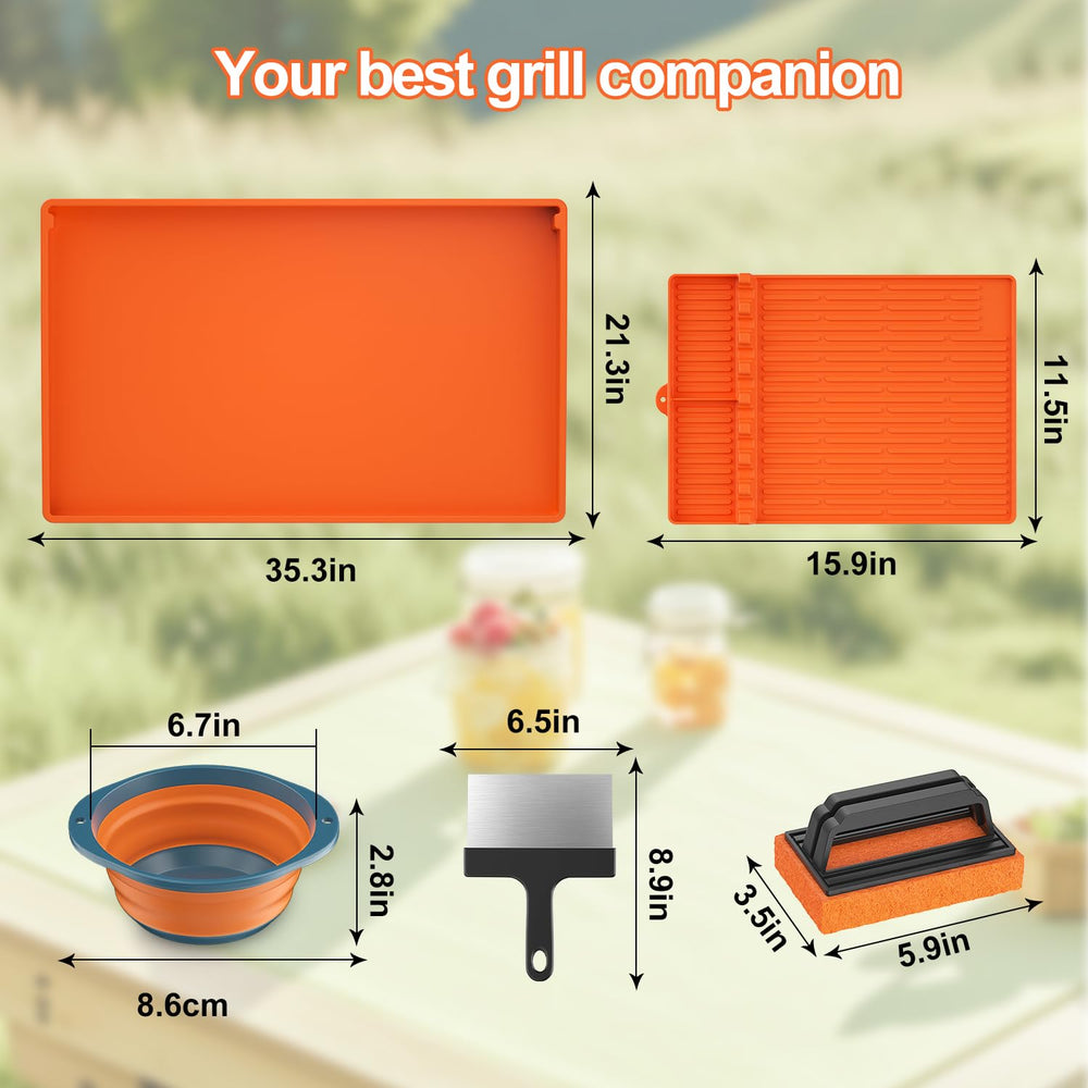 Carry360 oil cup liner with spatula mat keeping tools clean and contained