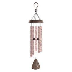 Carson Sonnet front view rose gold chime showing whole hanging profile and gentle tone