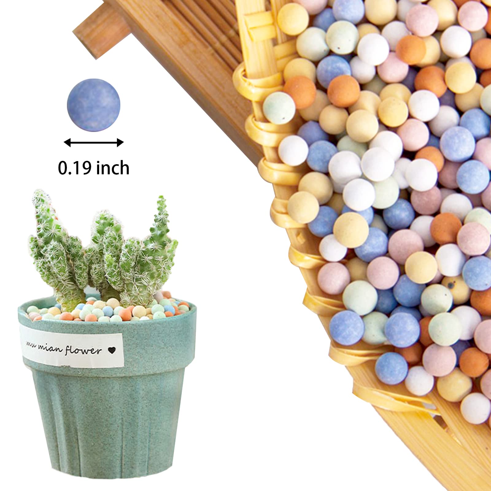 CARURBODY pebbles in a succulent pot reducing soil moisture retention