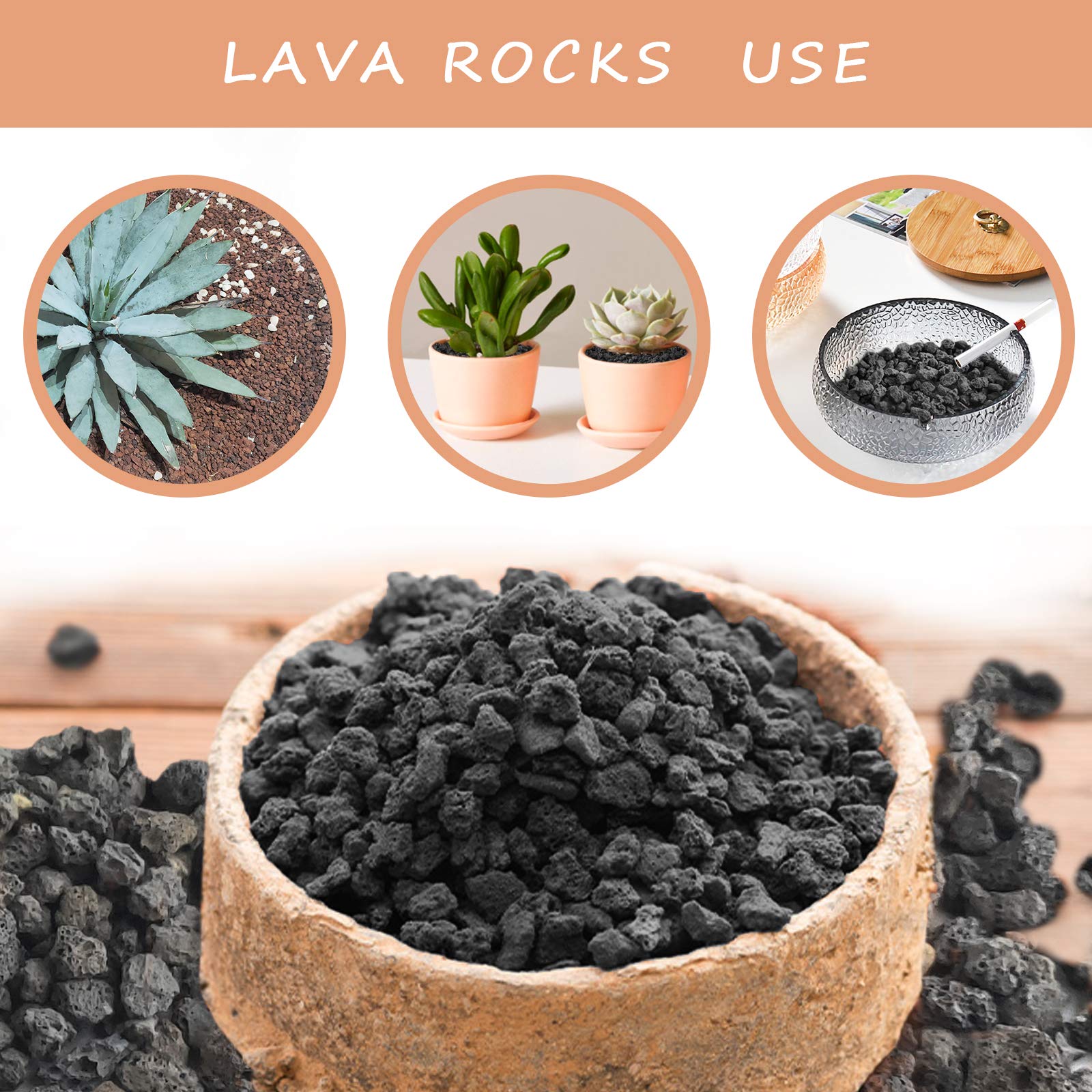 CARURBODY black lava rocks as bonsai top dressing improving aeration