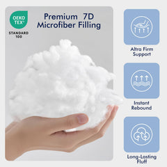 CASAJOY close-up of 7D microfiber filling highlighting durable loft benefit
