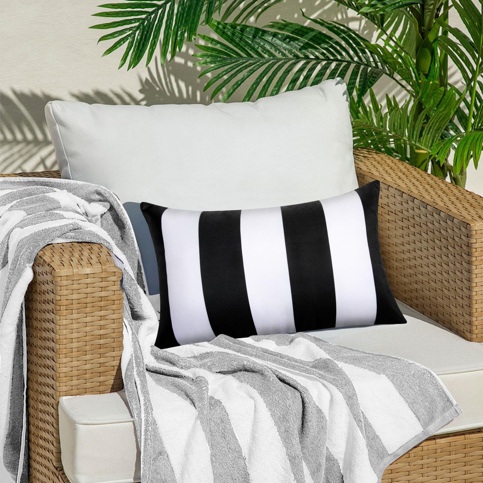CASAJOY lumbar pillow on patio lounge chair providing outdoor comfort benefit
