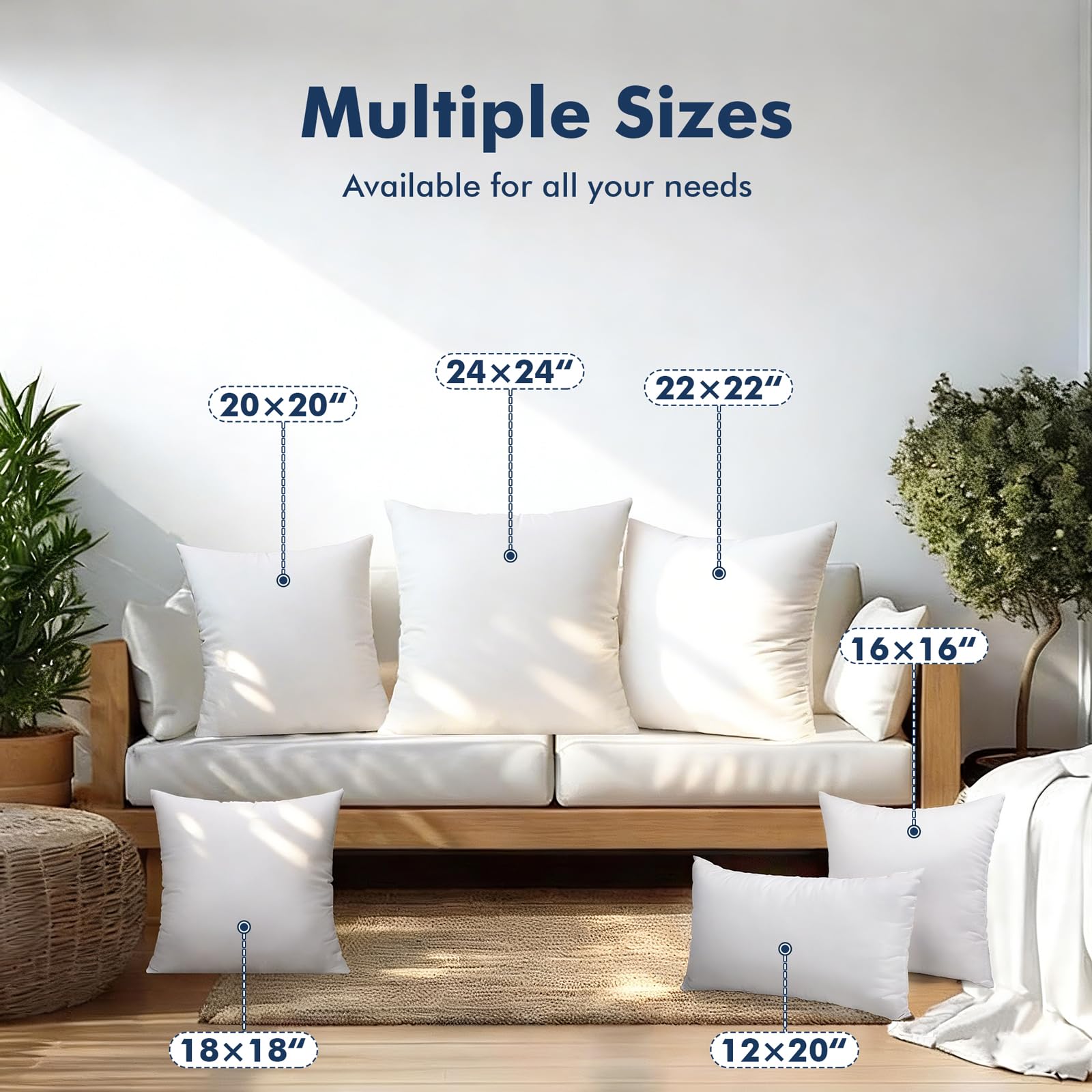CASAJOY next to ruler showing exact 20x20 inch size for accurate scale