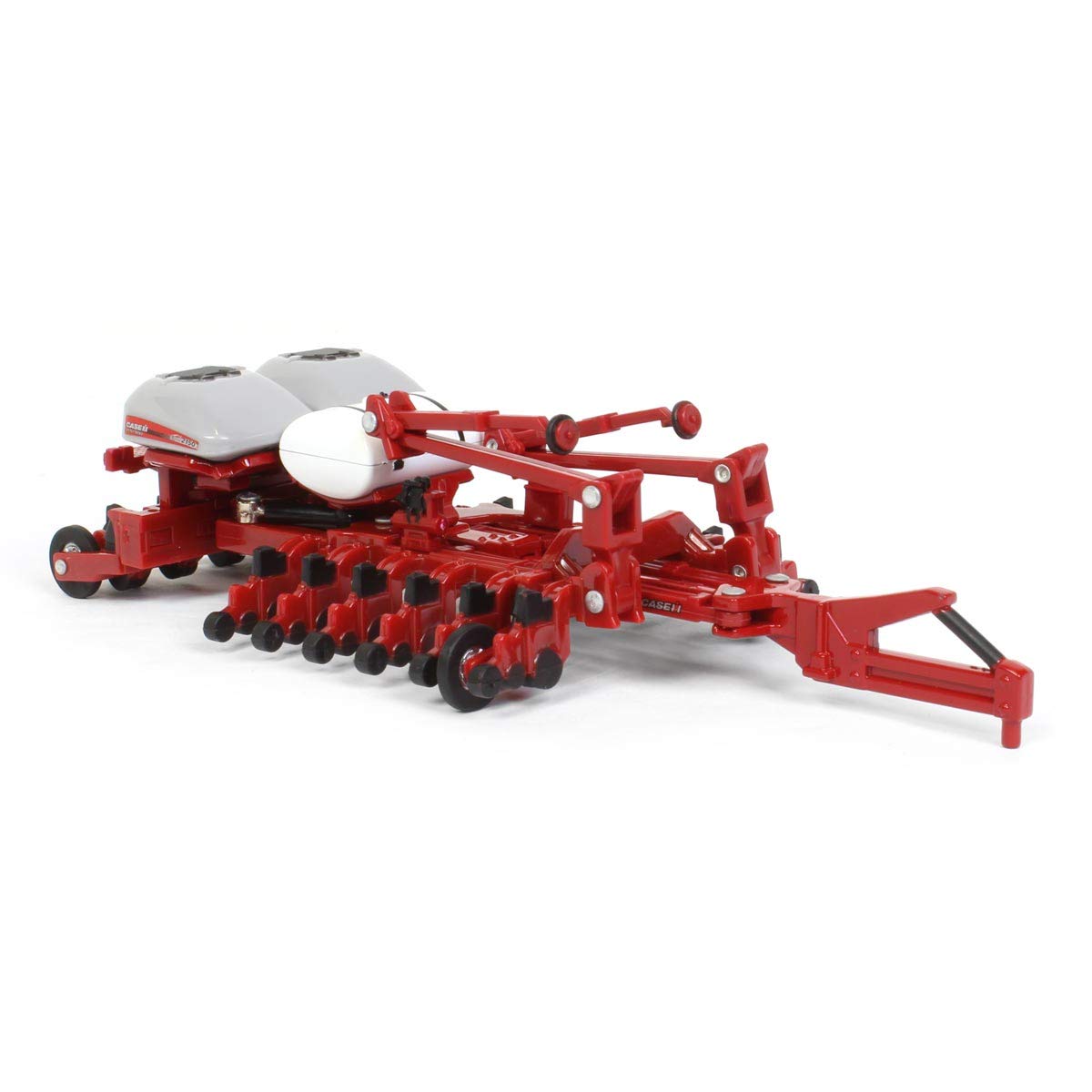 Case IH planter close up on seed hoppers highlighting molded detail