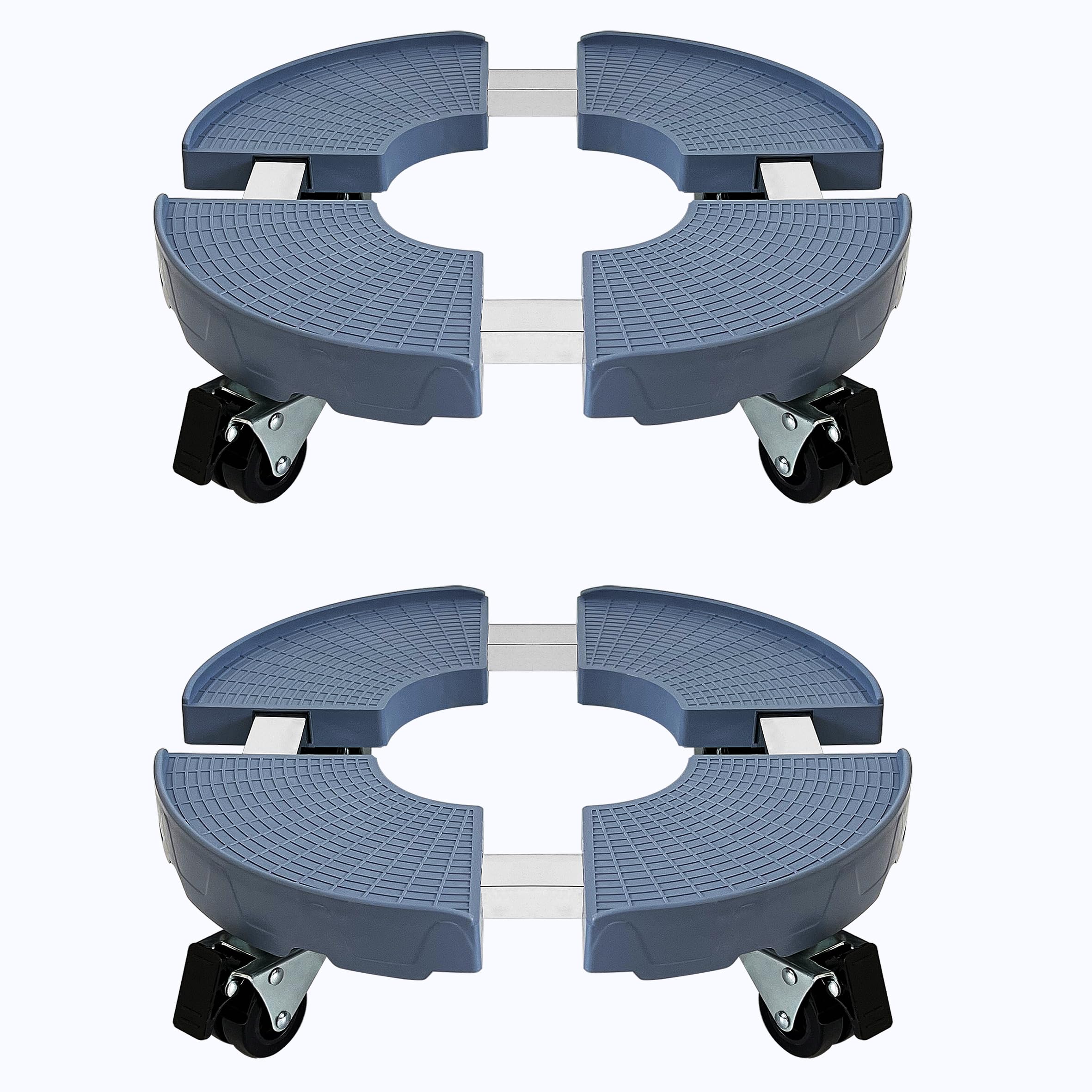 CASIMR front view showing two assembled rolling plant stands and stability