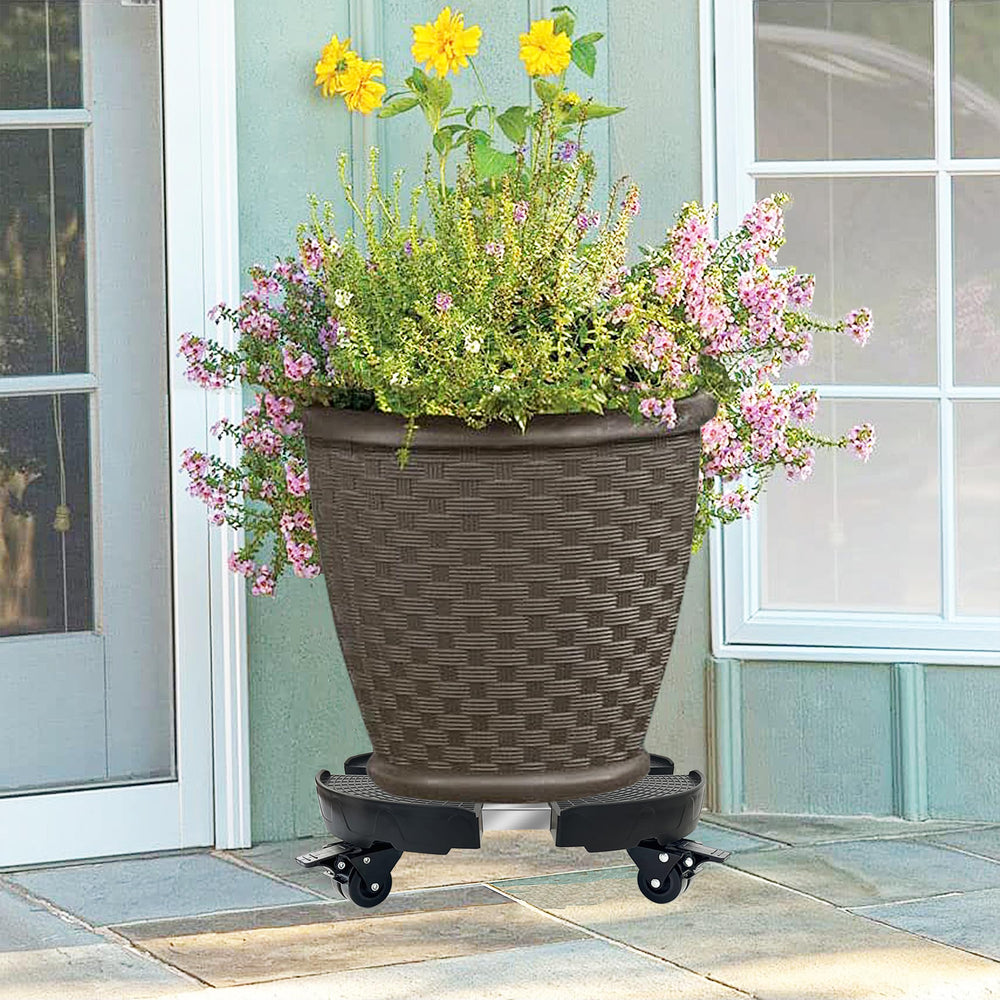 CASIMR plant stands on a balcony illustrating style and convenient mobility
