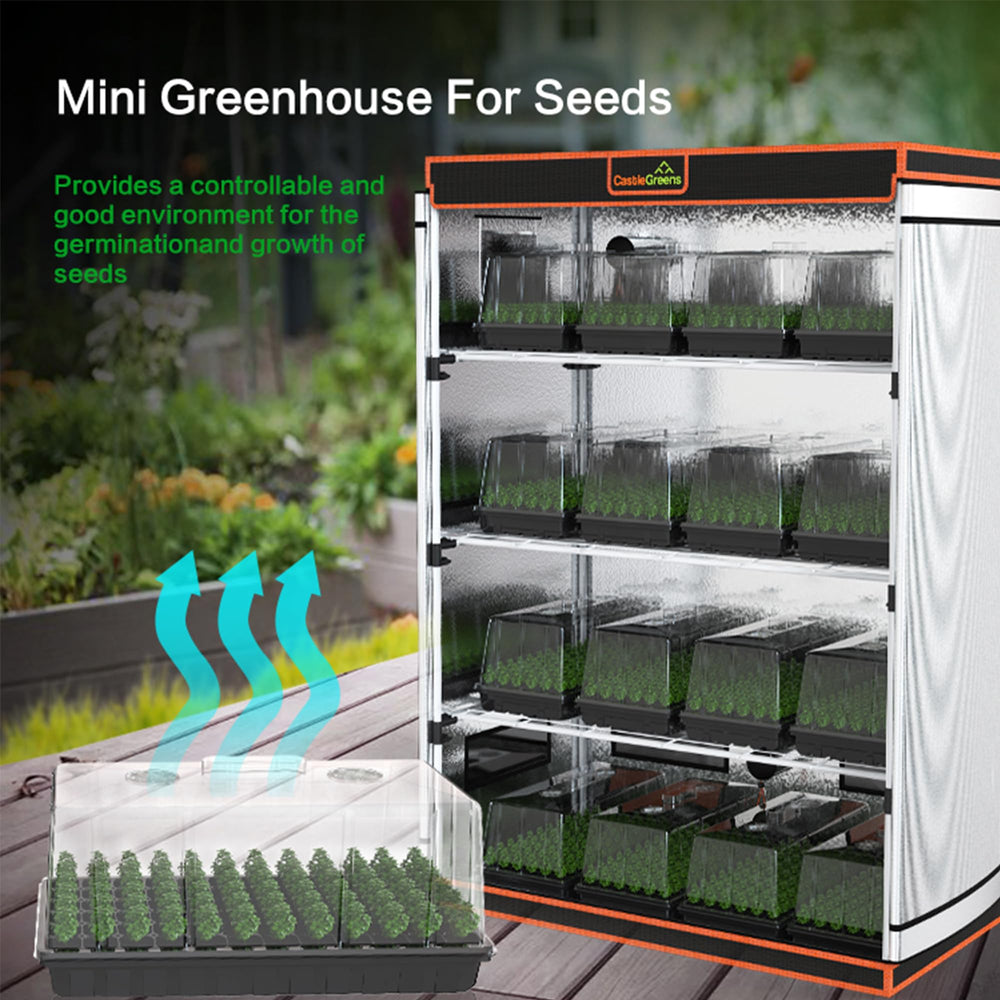 CastleGreens tent with hydroponic system showcasing controlled growth space
