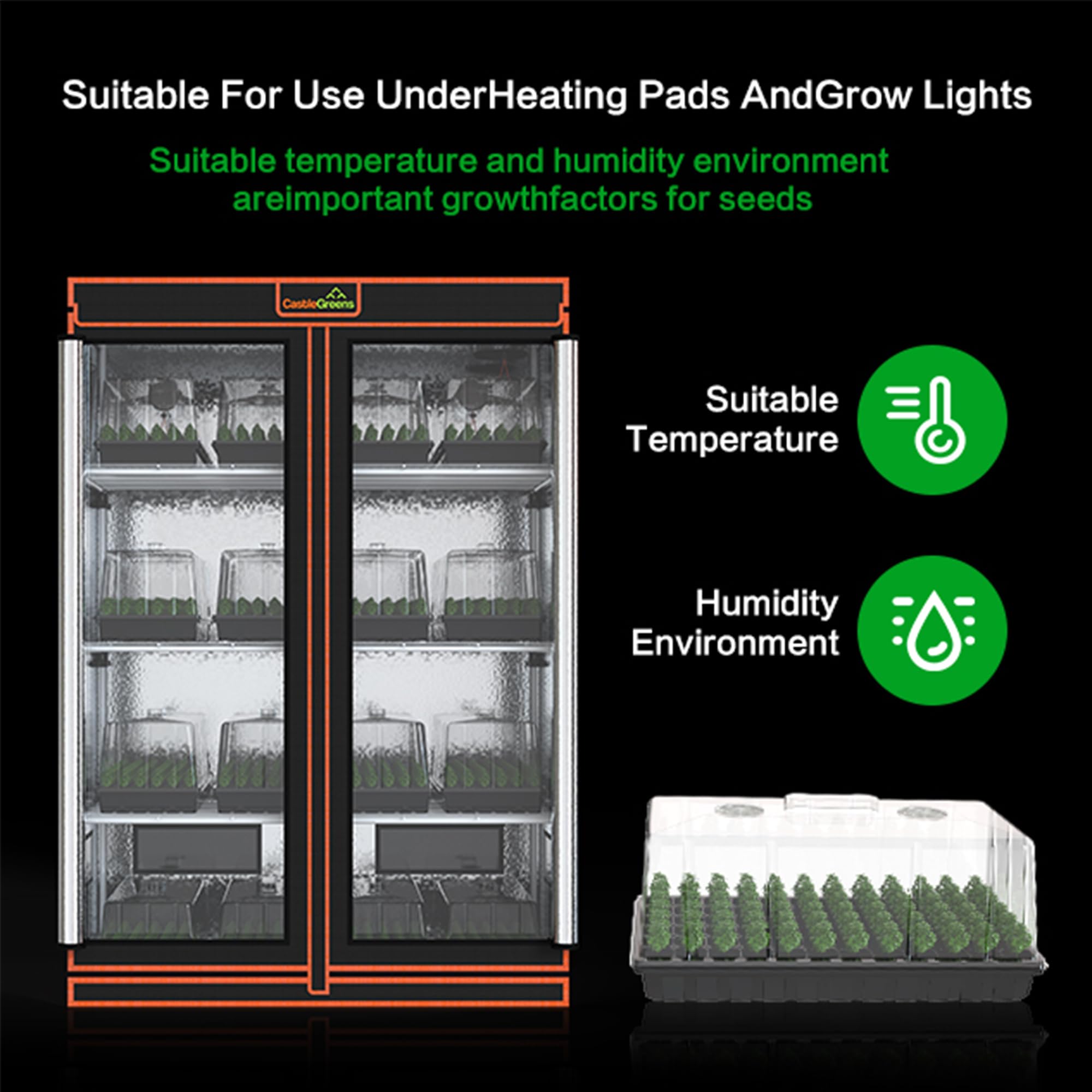 CastleGreens waterproof floor tray preventing spills and protecting flooring