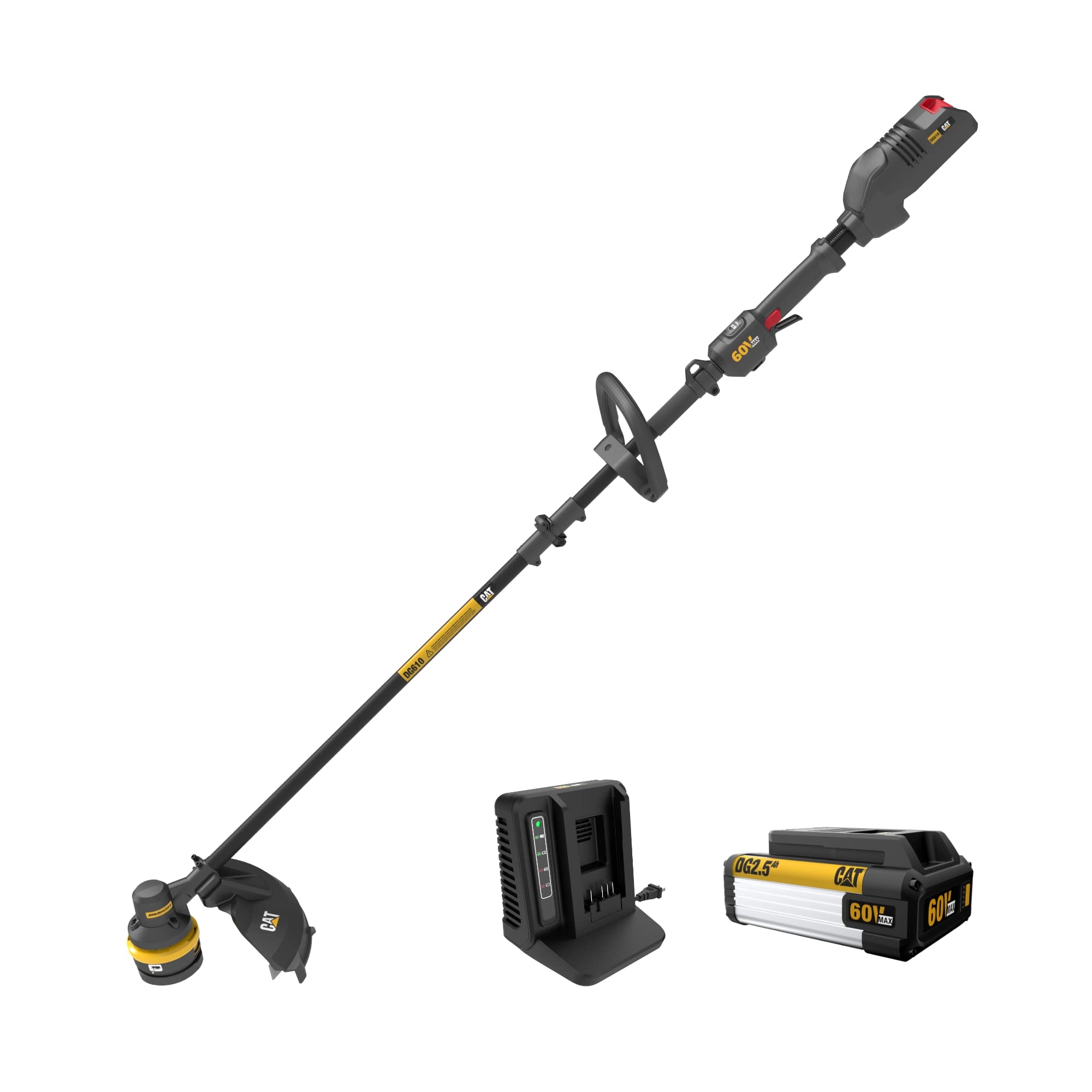 CAT DG610 front angled view showing trimmer ready for use and ease of handling