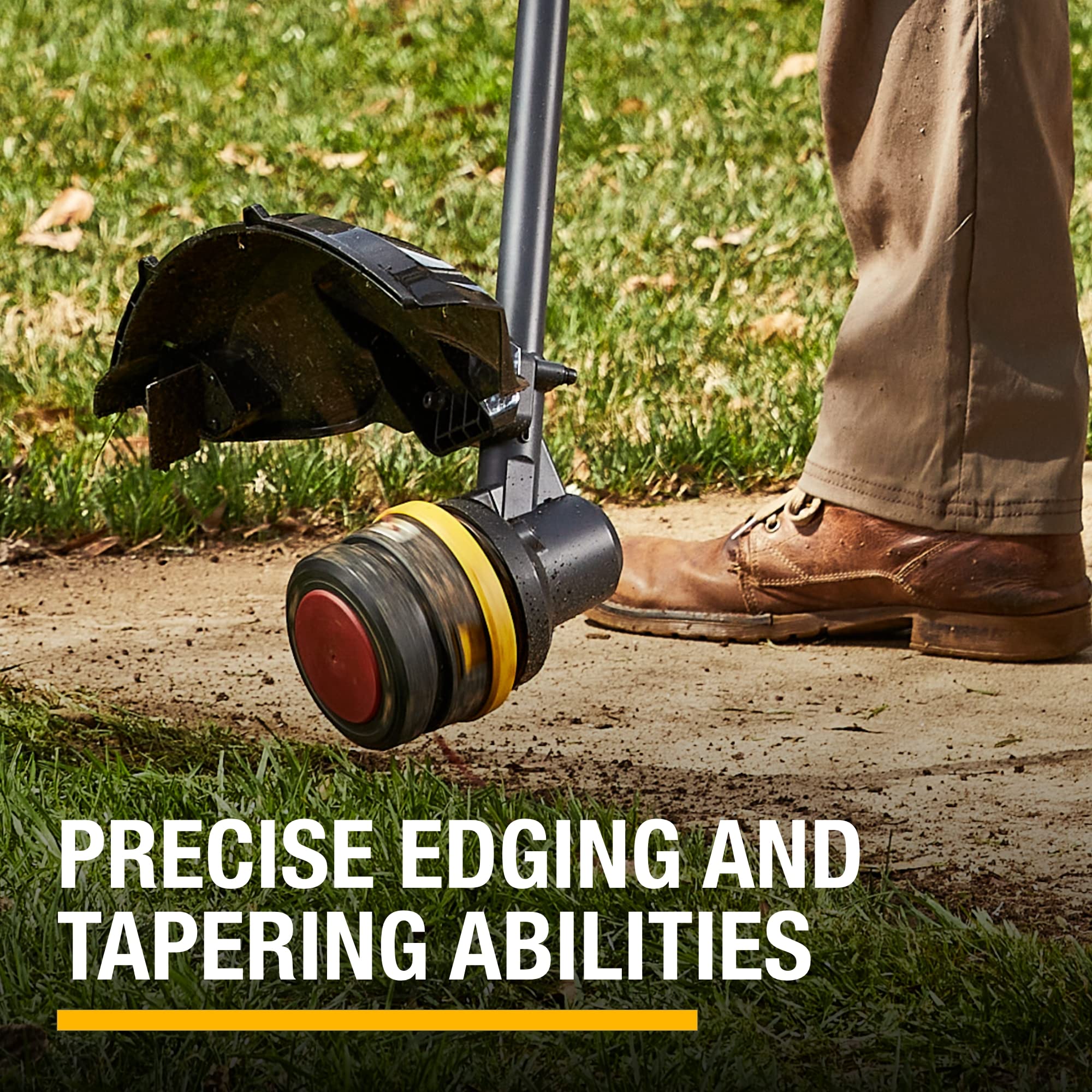 CAT DG610 in a landscaped yard showing professional results and maneuverability