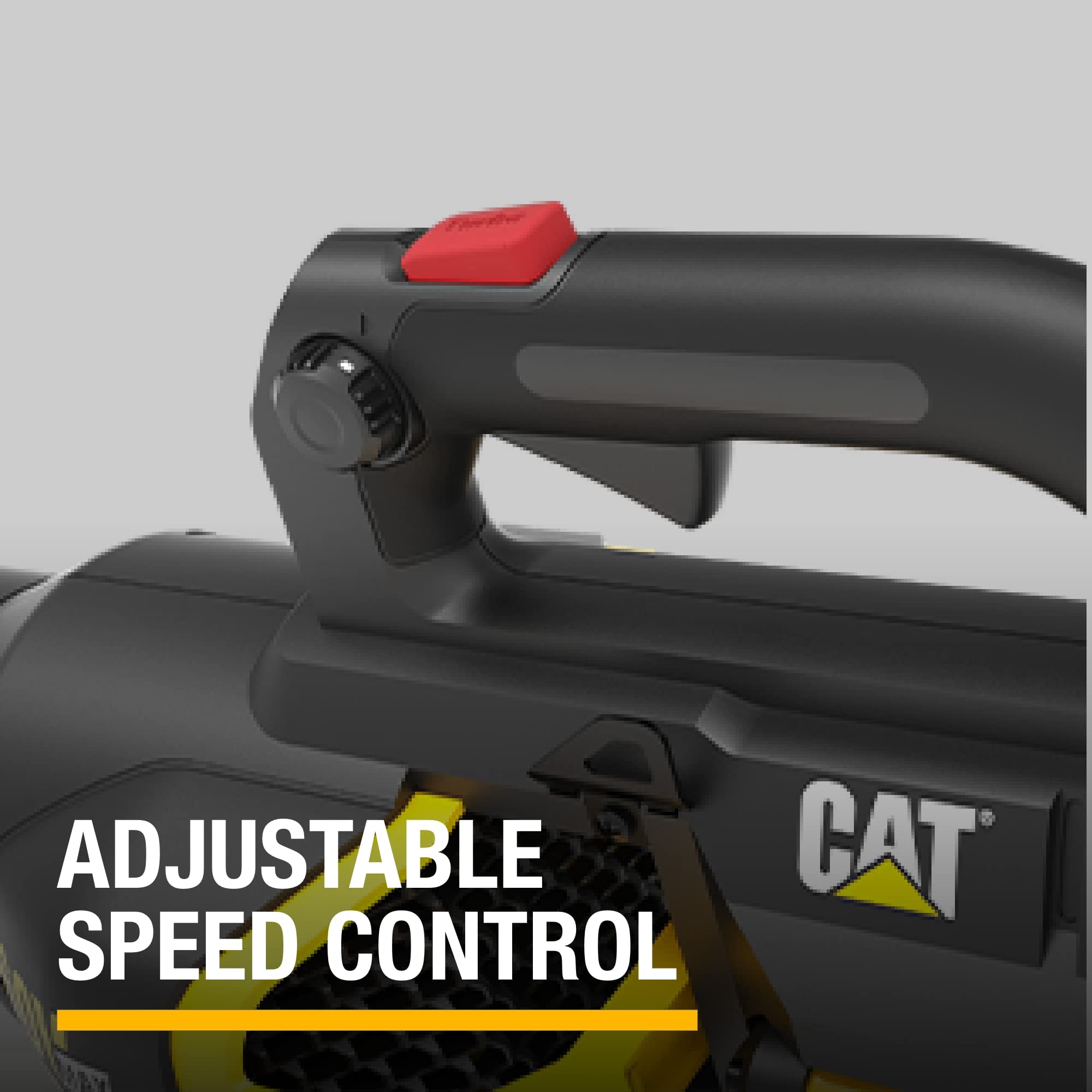CAT DG650 in use blowing leaves on a lawn for efficient debris removal