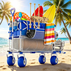 CAtArt front view of double-decker wagon showing organized cargo benefit