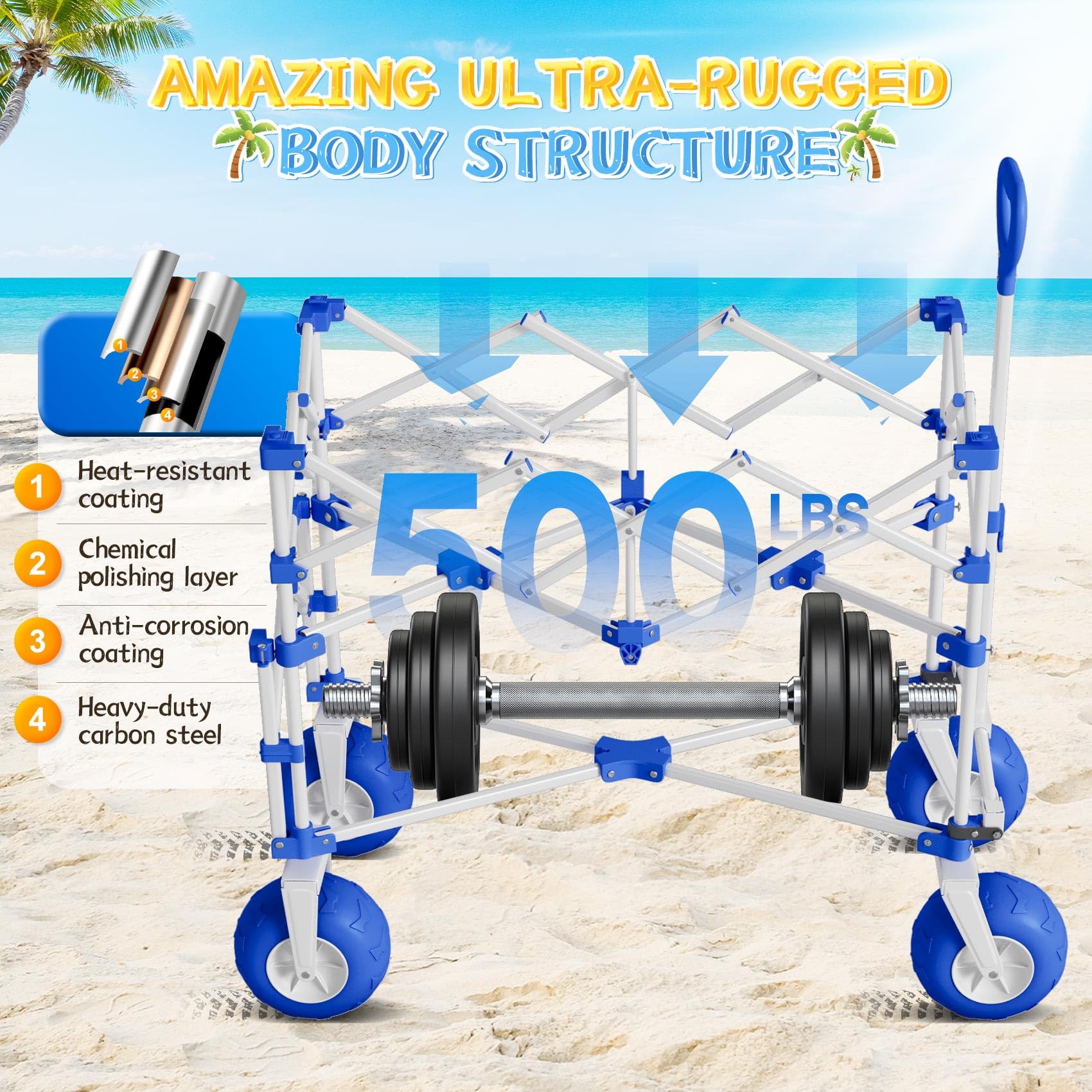 CAtArt 9-inch pneumatic tire detail improving traction on sand