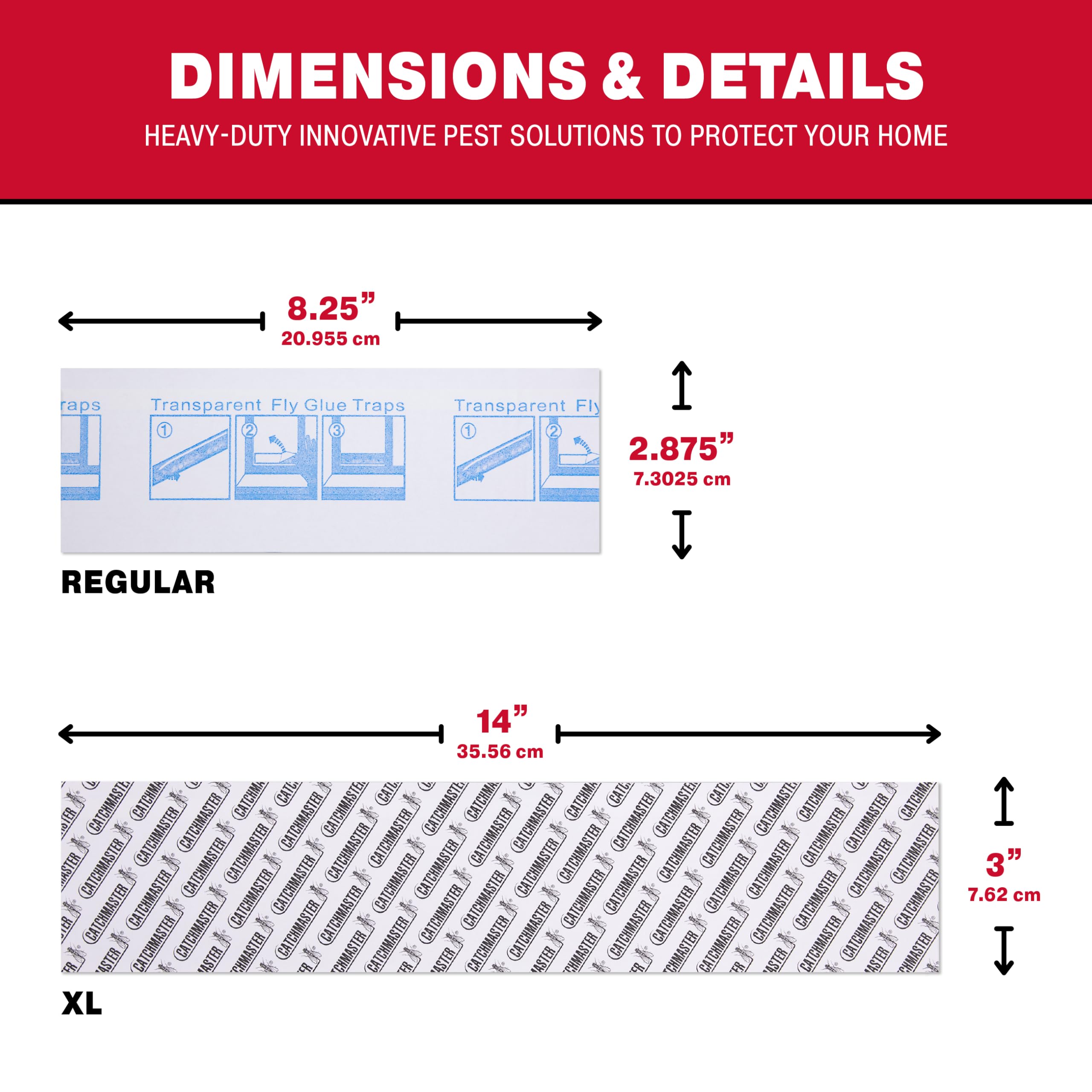 Catchmaster strip with captured fruit flies closeup demonstrating effective fly removal