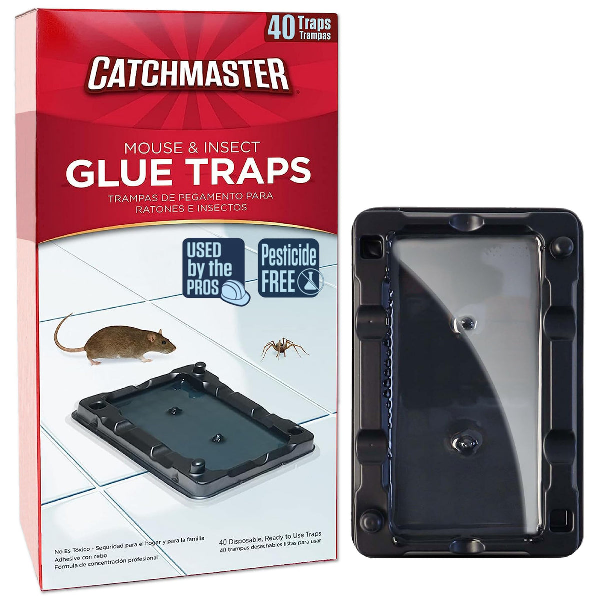 Catchmaster front packaging showing product count and purpose for effective pest control