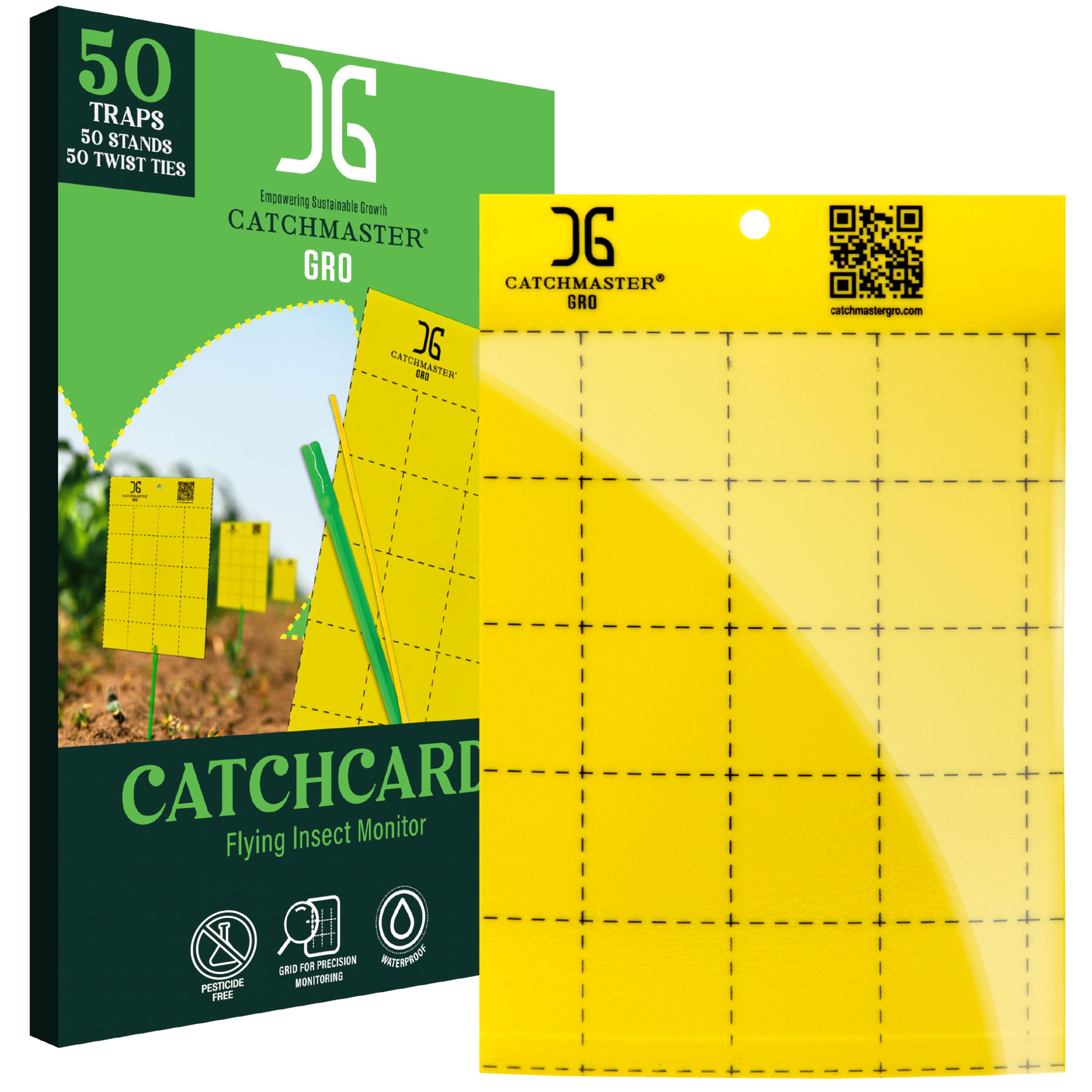 Catchmaster GRO front packaging showing 50-pack and ready-to-use benefit
