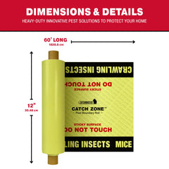 Catchmaster installed along pallets creating a pest barrier for protection