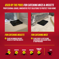 Catchmaster trap positioned under an appliance demonstrating narrow-space use