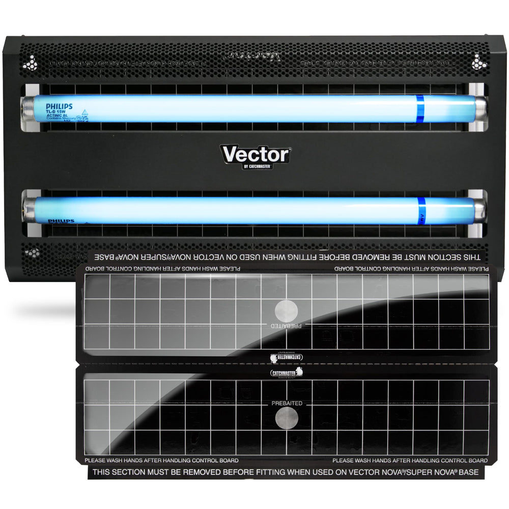 Catchmaster Vector 30 front view showing sleek black housing and discreet design