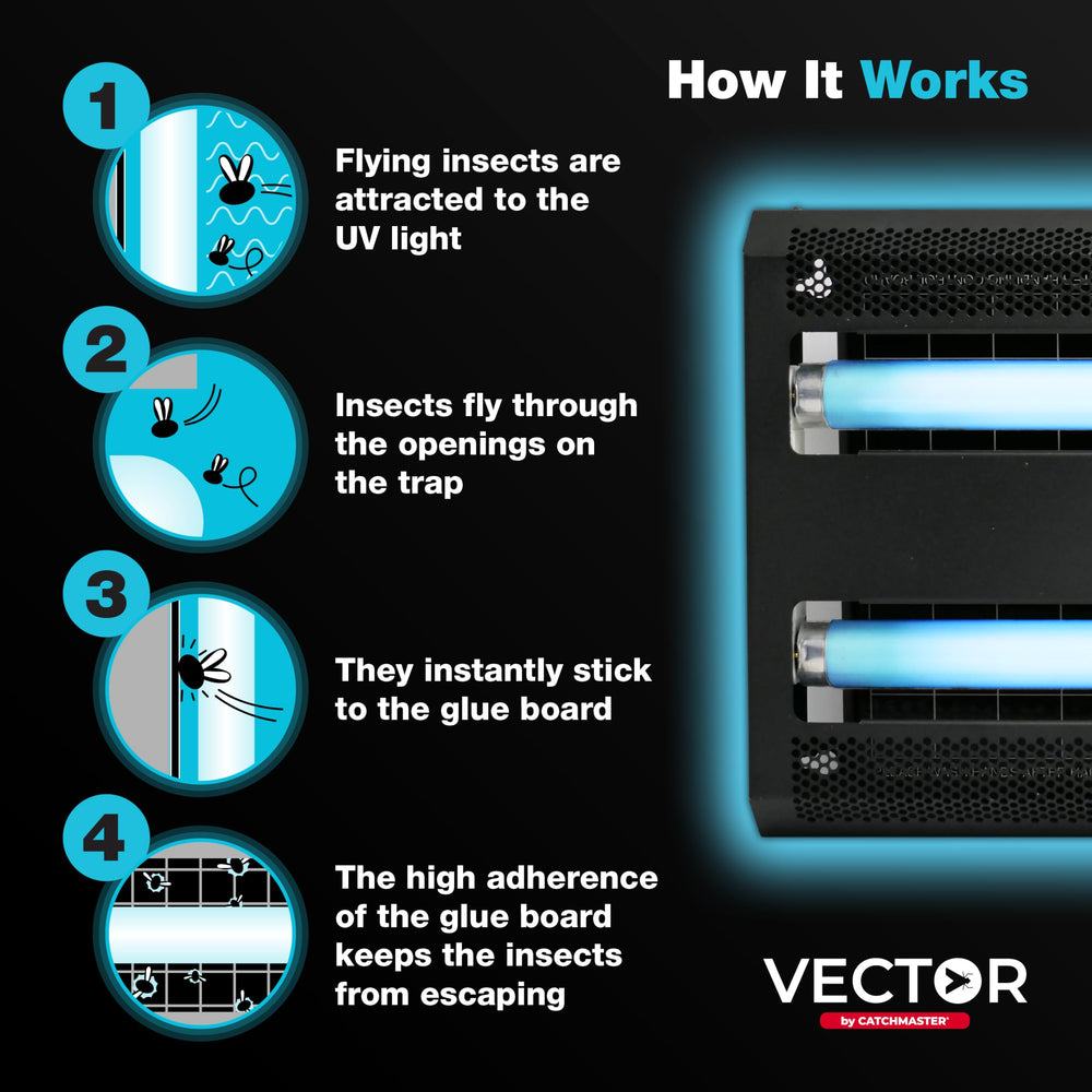 Catchmaster Vector 30 mounted in a commercial kitchen offering discreet pest control