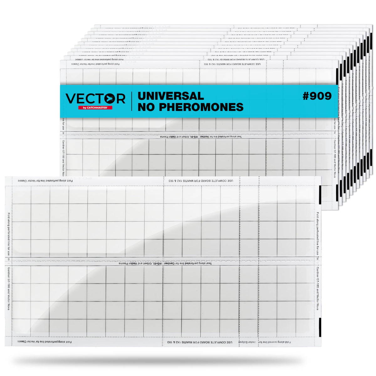 Catchmaster Vector front packaging showing 12-pack glue boards and benefits