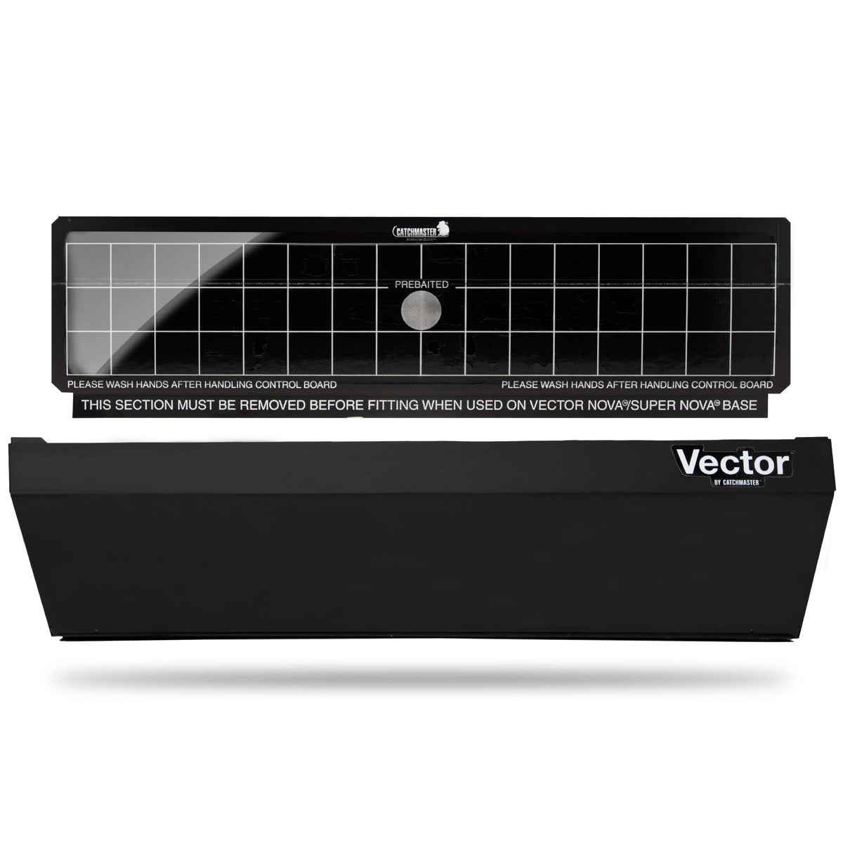 Catchmaster Vector Optima front view showing sleek black housing and discreet design benefit