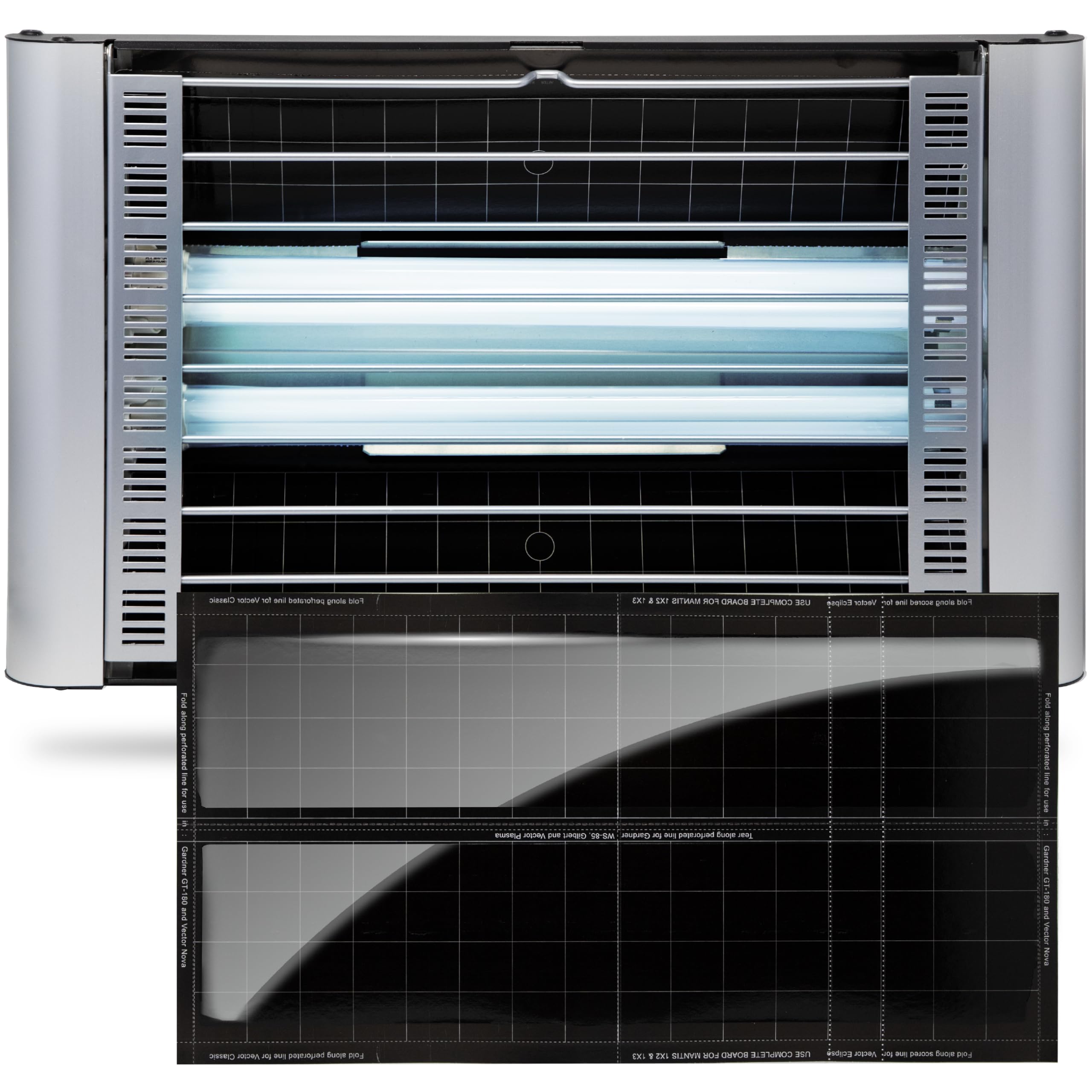 Catchmaster front view showing wall-mounted UV trap and discreet capture benefit
