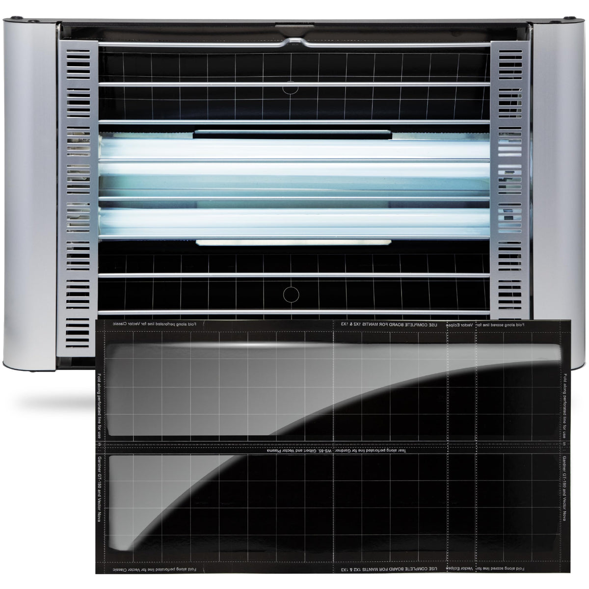 Catchmaster front view showing wall-mounted UV trap and discreet capture benefit