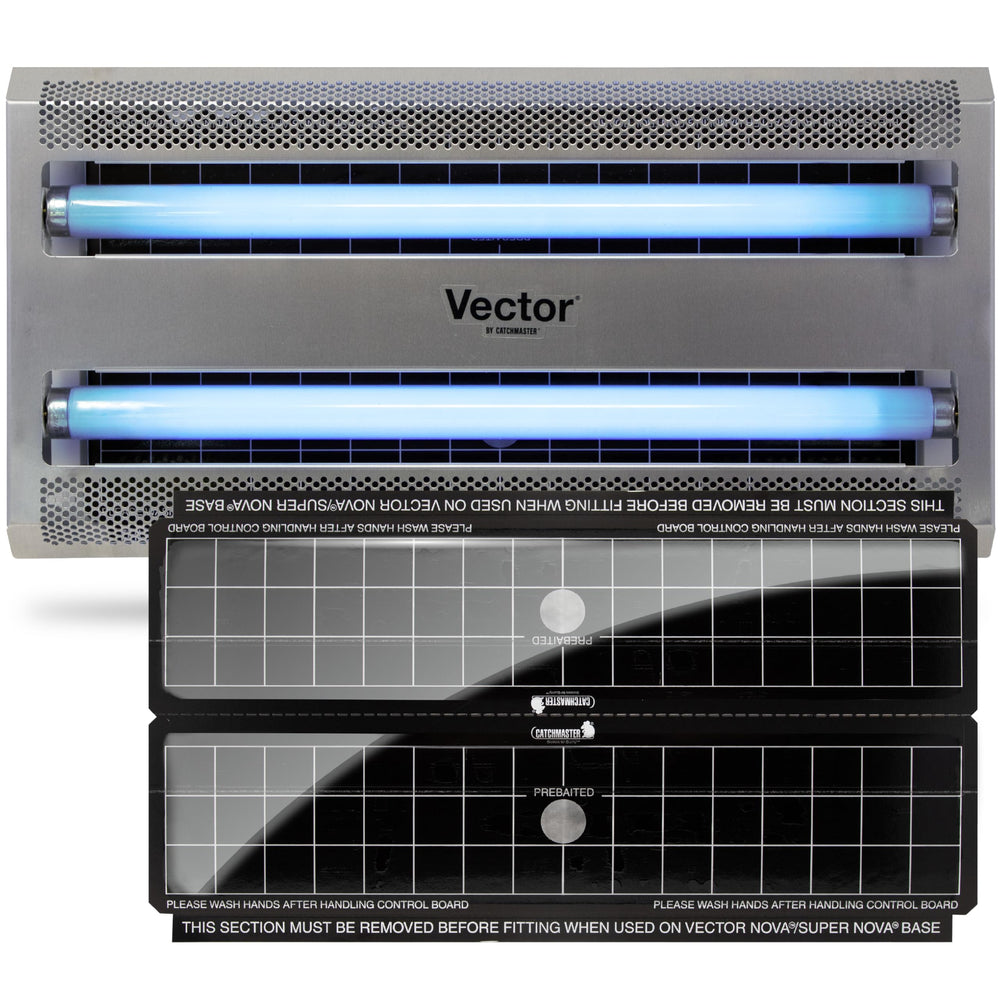 Catchmaster Vector 30 front view showing sleek aluminum housing and low-profile benefits